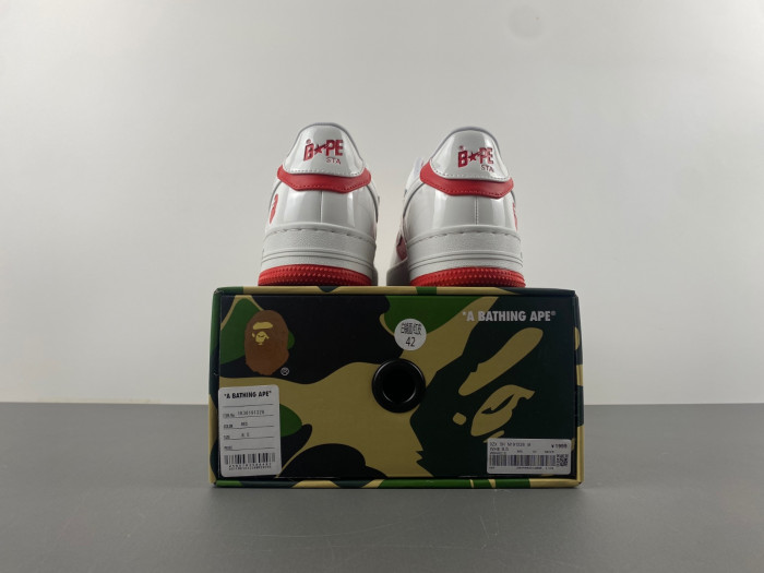 a bathing ape bape sta patent leather white grey