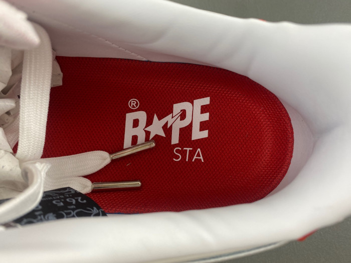 a bathing ape bape sta patent leather white grey