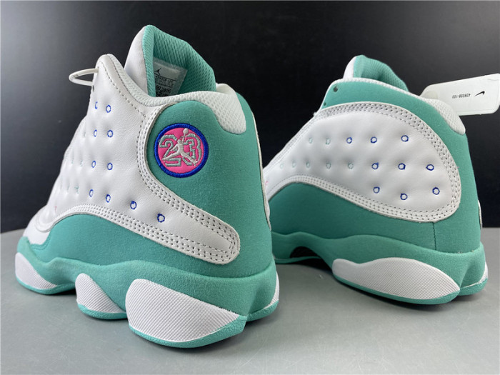 air jordan 13 retro white soar green pink 439358-100