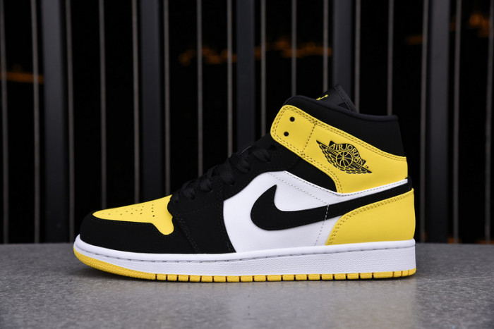 air jordan 1 mid yellow toe black 852542-071