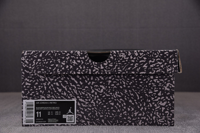 air jordan 3 "black/green glow"