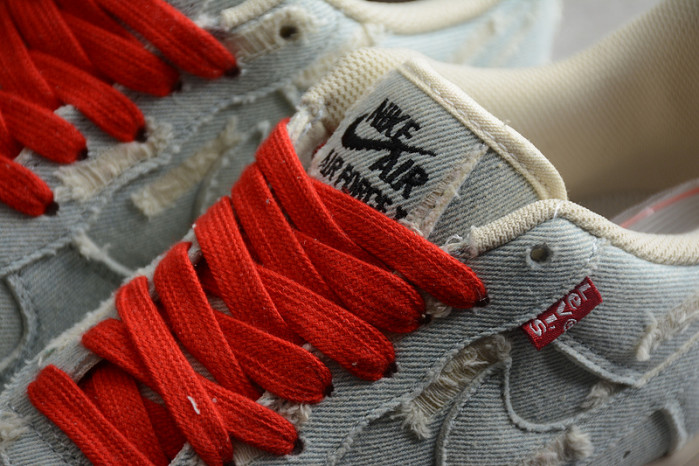 L*v*s x nike air force 1 07 low denim university red vi6396-158