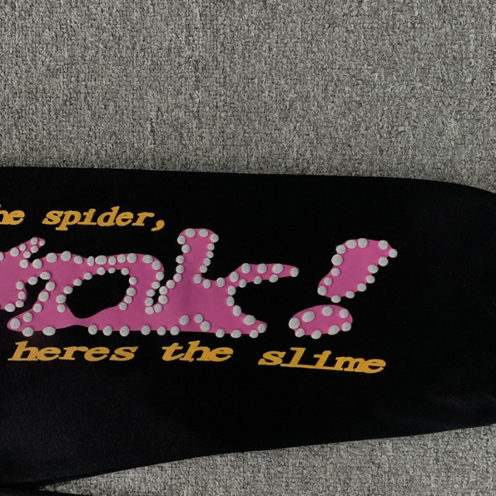 sp5der p*nk sweatpants black