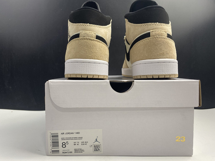 air jordan 1 mid barely orange (w) bq6472 -800