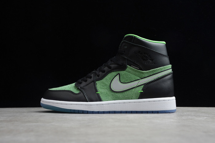 air jordan 1 retro high zoom black green ck6637-002