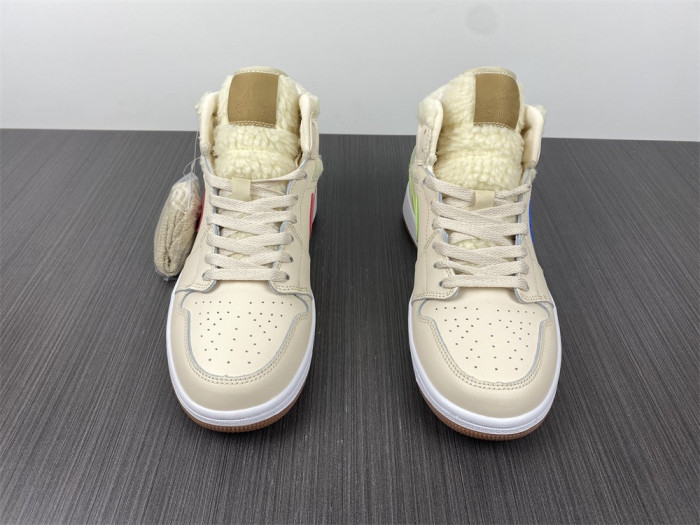 jordan 1 mid fleece pearl white do2207-264