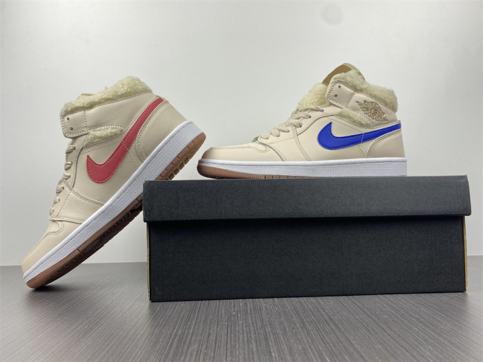 jordan 1 mid fleece pearl white do2207-264
