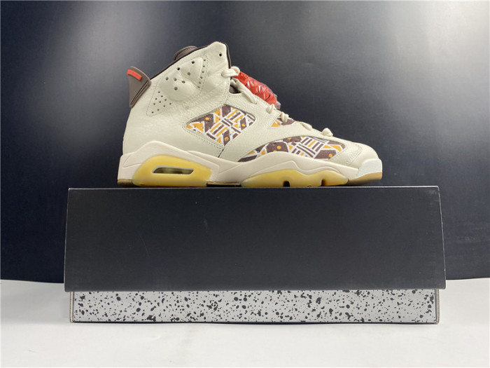 air jordan 6 retro quai54 sail brown (2020) cz4152-100