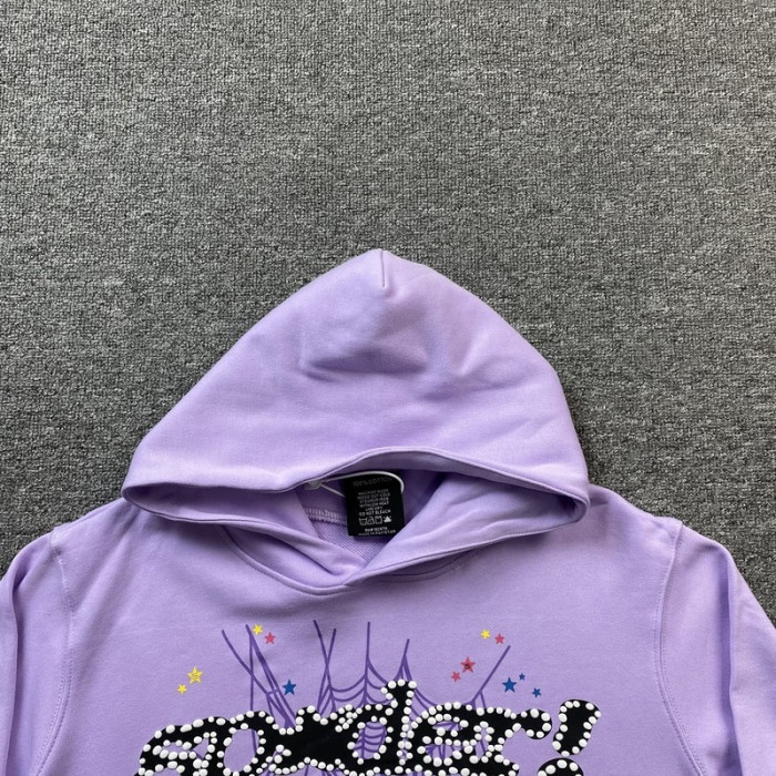 sp5der acai hoodie purple