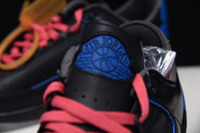 fw x air jordan 2 low “black royal”- dj4375-004