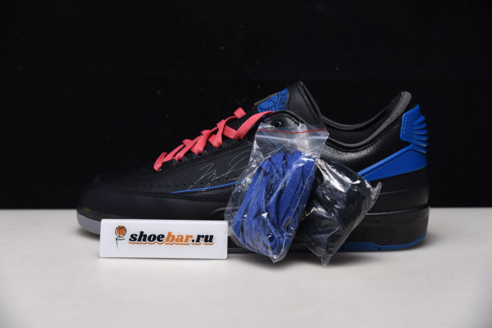 fw x air jordan 2 low “black royal”- dj4375-004