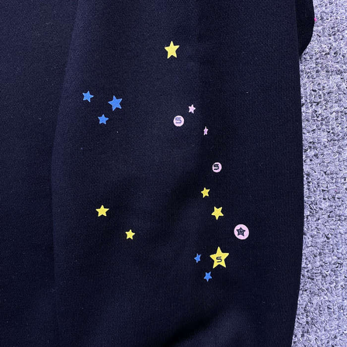 sp5der p*nk hoodie black