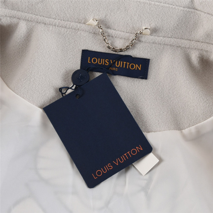 l**is V*t*n multi-patches mixed leather varsity blouson milky white