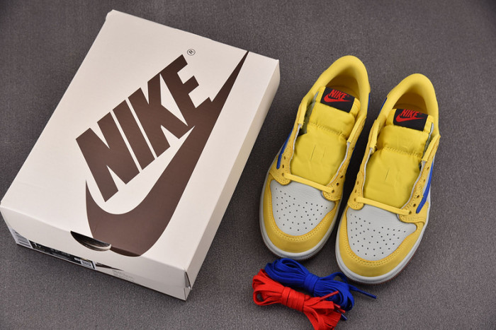 travis scott x air jordan 1 low og “canary” dz4137-700