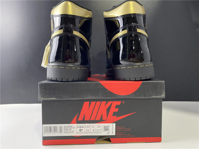 air jordan 1 retro high black metallic gold (2020) 555088-032