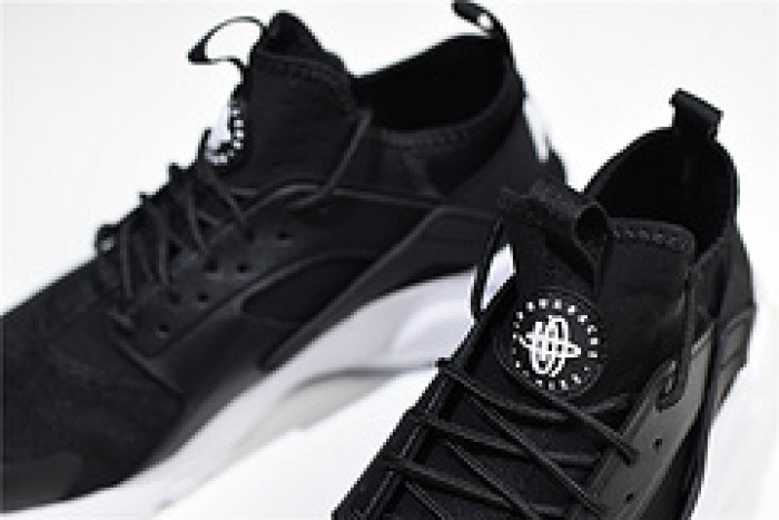 NIKE Mens Huarache Run Ultra Running Shoes Black/White 819685-016