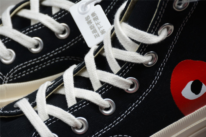 converse chuck taylor all-star 70 hi comme des garcons play black