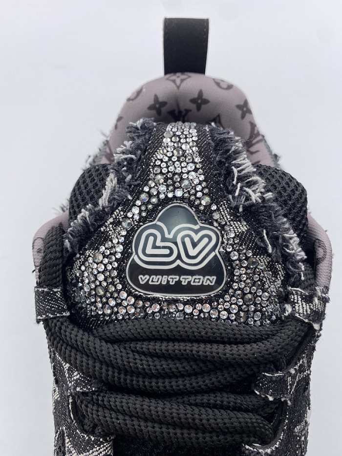l&v skate sneaker black swarovski monogran
