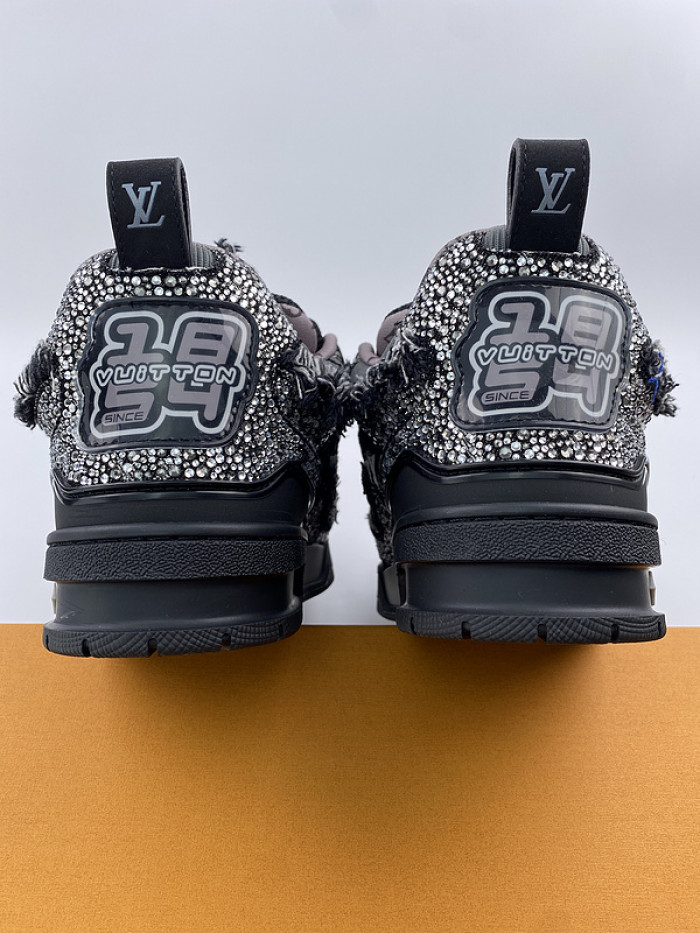 l&v skate sneaker black swarovski monogran